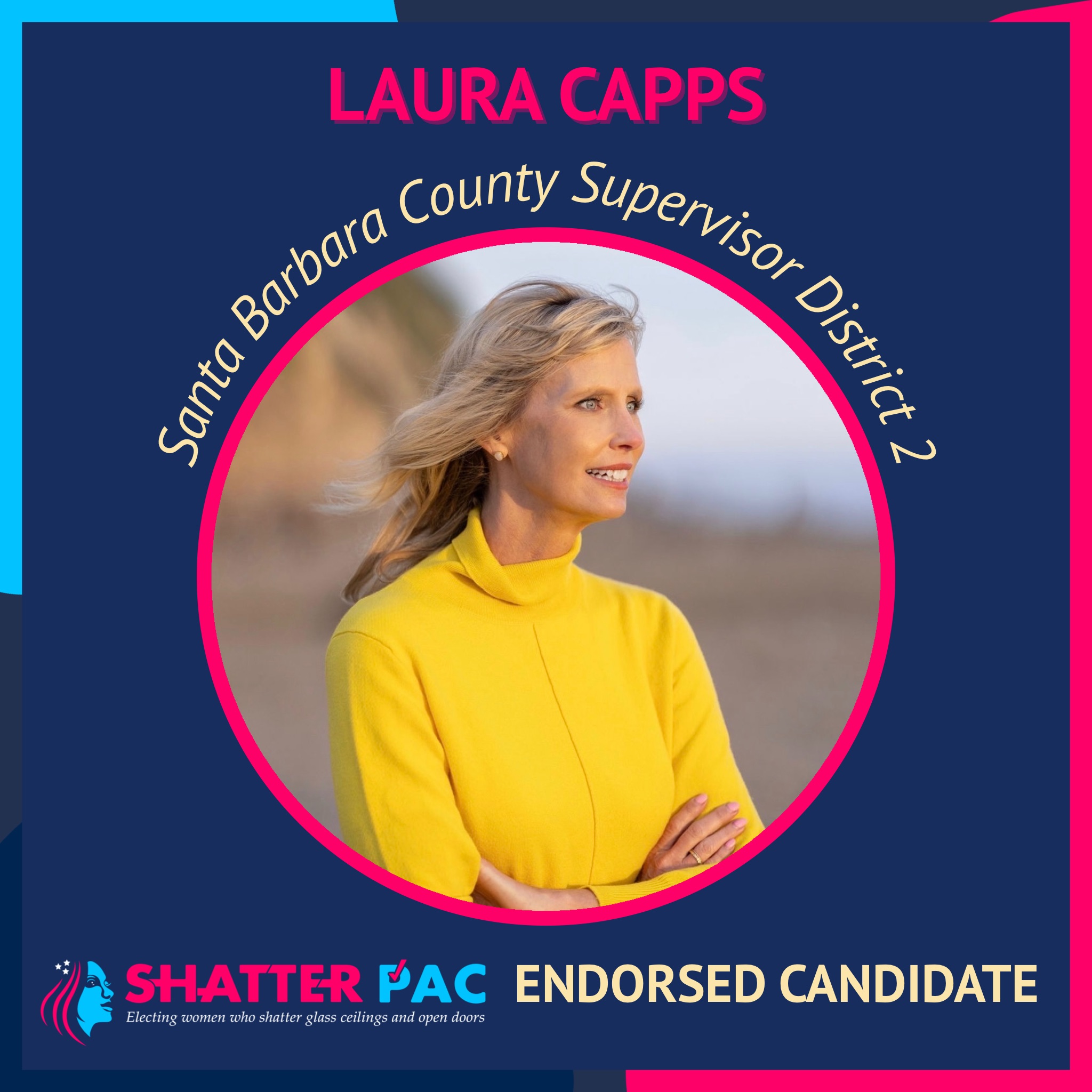 "I’m honored to have the support of Shatter PAC and the powerful community of women leaders they are building across the Central Coast. Our region thrives when we center equity, protect reproductive freedom, and invest in policies that uplift working families and safeguard our environment. I’m committed to continuing this work - bringing people together to advance solutions that are just, sustainable, and rooted in the needs of our communities."